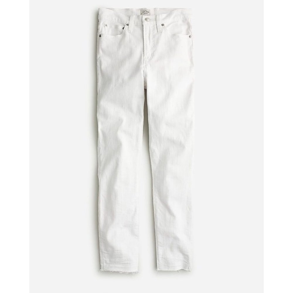 J Crew Petite 9" vintage slim-straight jean in white BF519 Size 29P